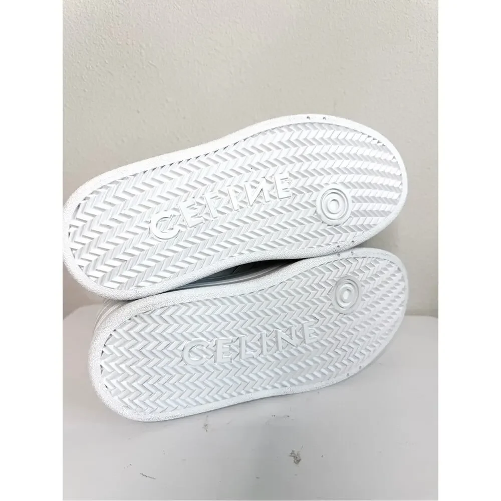 CELINE White Platform High Top Sneakers Size 41